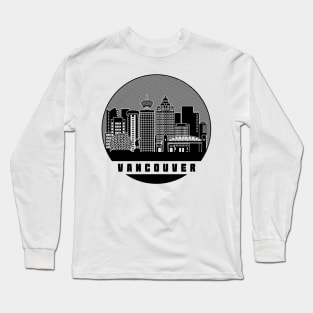 Vancouver Canada Skyline Long Sleeve T-Shirt